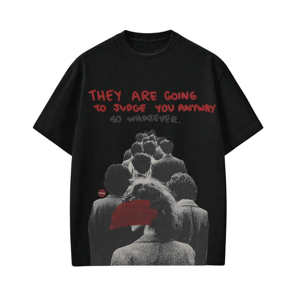Smiling Cat- They Are Going To Judge Tshirt(Black)
