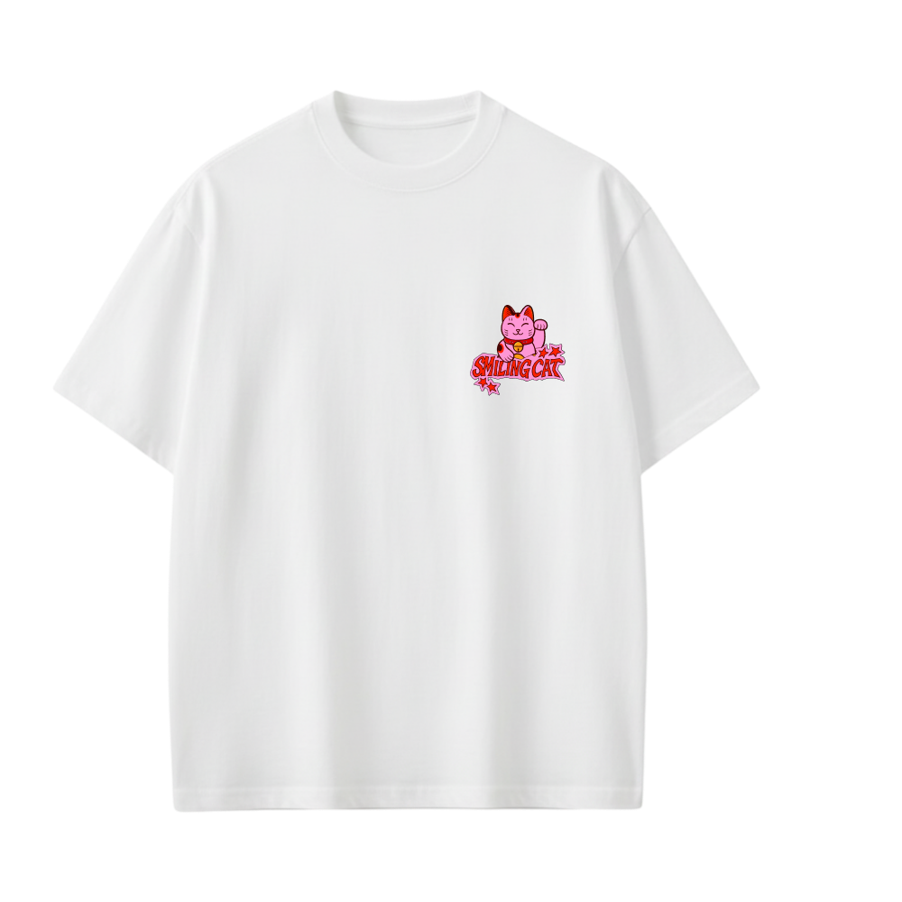 Smiling Cat- What To Do_ (White)Tshirt