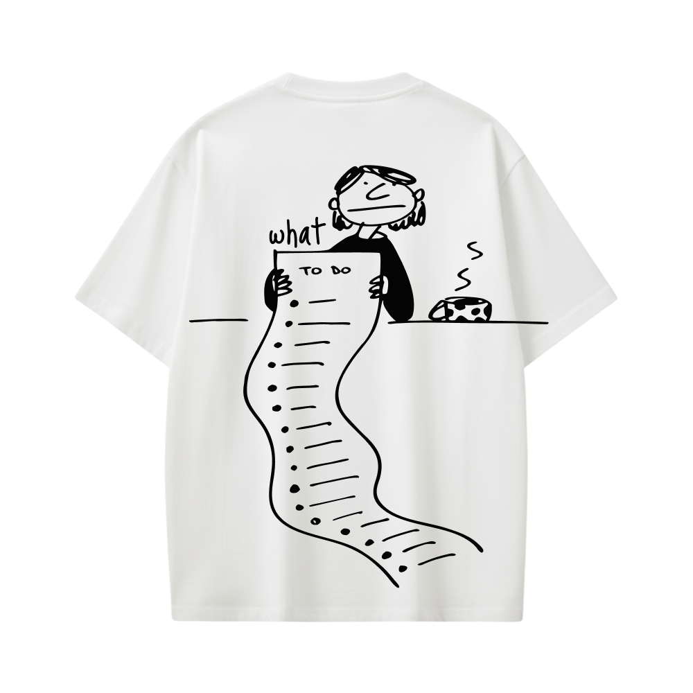 Smiling Cat- What To Do_ (White)Tshirt