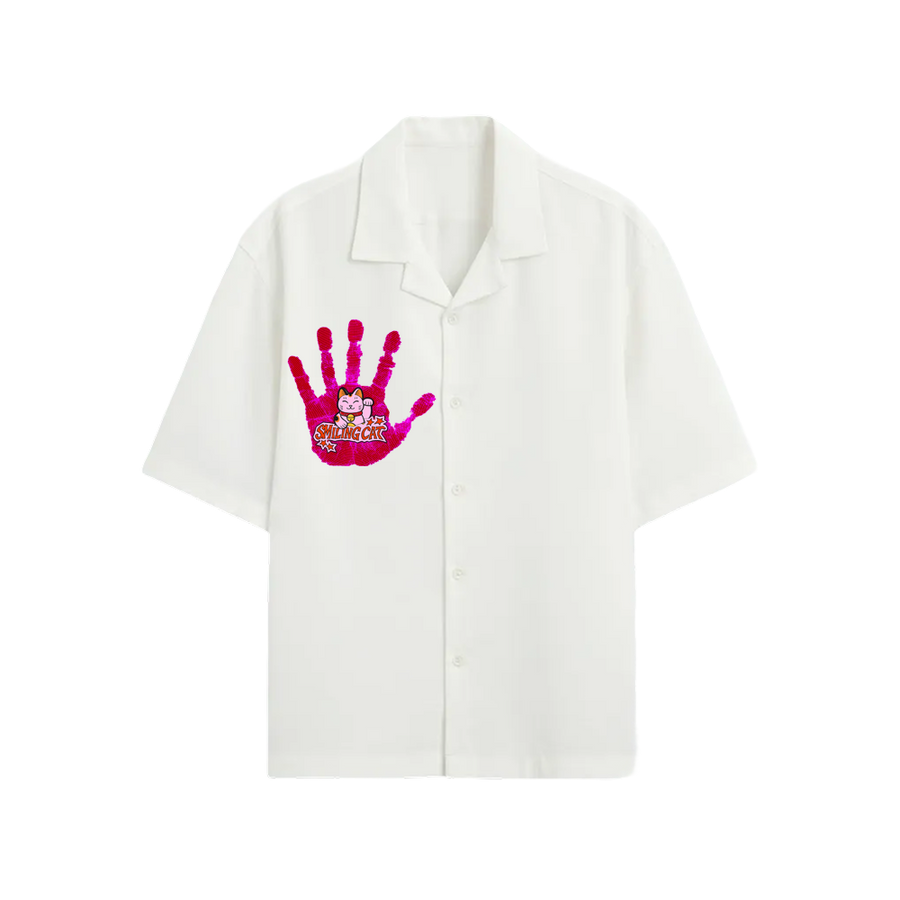 Smiling Cat-You Can_t Stop Me Bowling Shirt (White) (Copy)