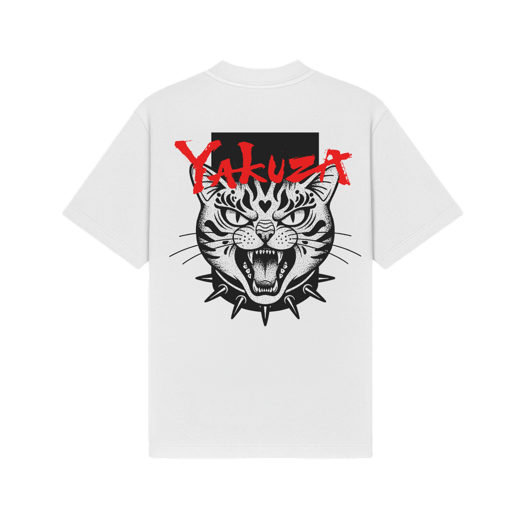 Yakuza Cat White Oversized T-Shirt