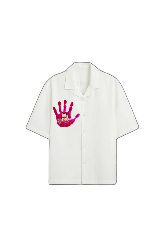 Smiling Cat-You Can_t Stop Me Bowling Shirt (White)