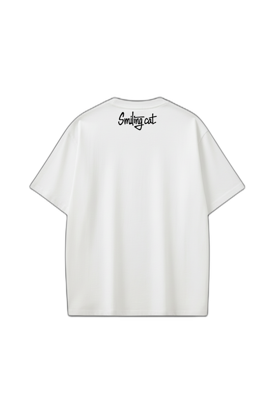 Smiling Cat- Bla Bla Tshirt(White)