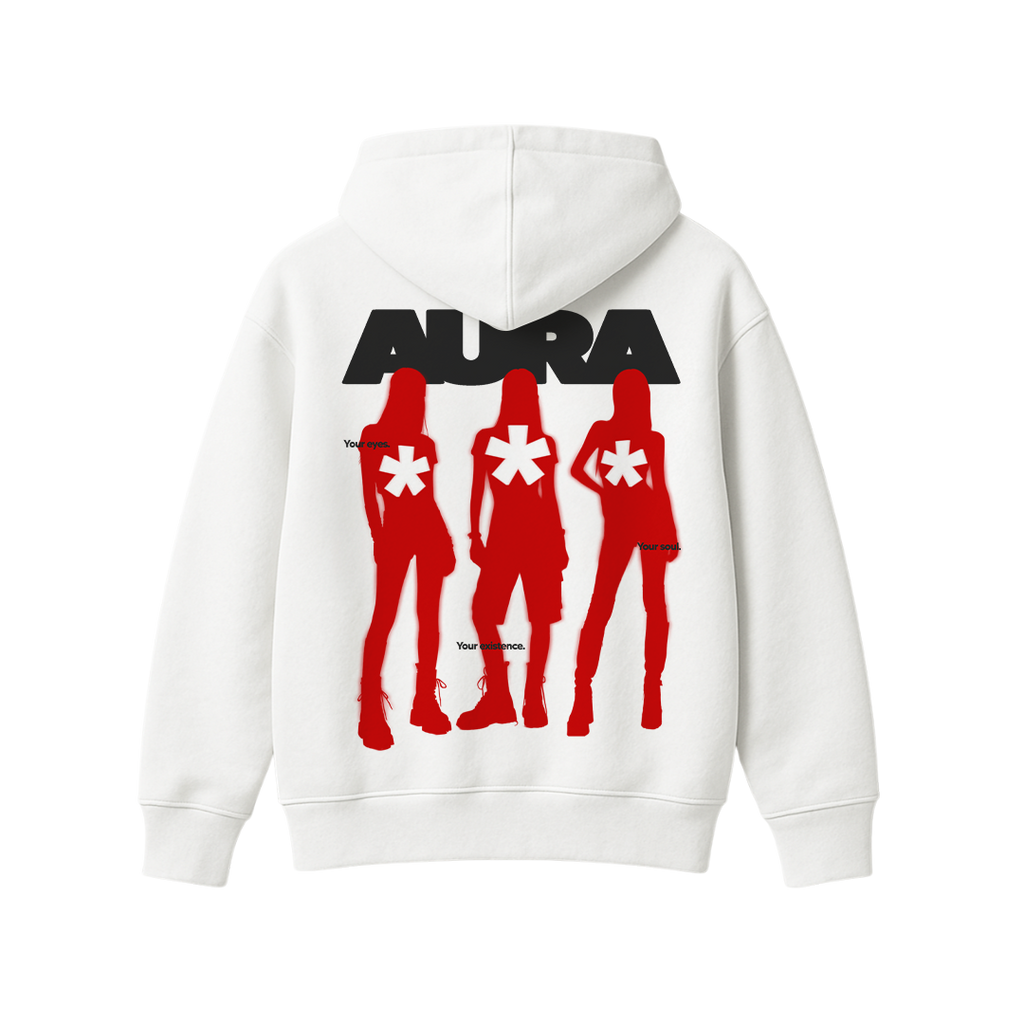 Aura White Oversized Hoodie