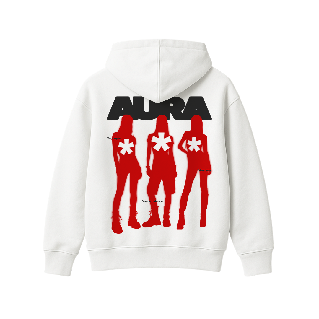 Aura White Oversized Hoodie