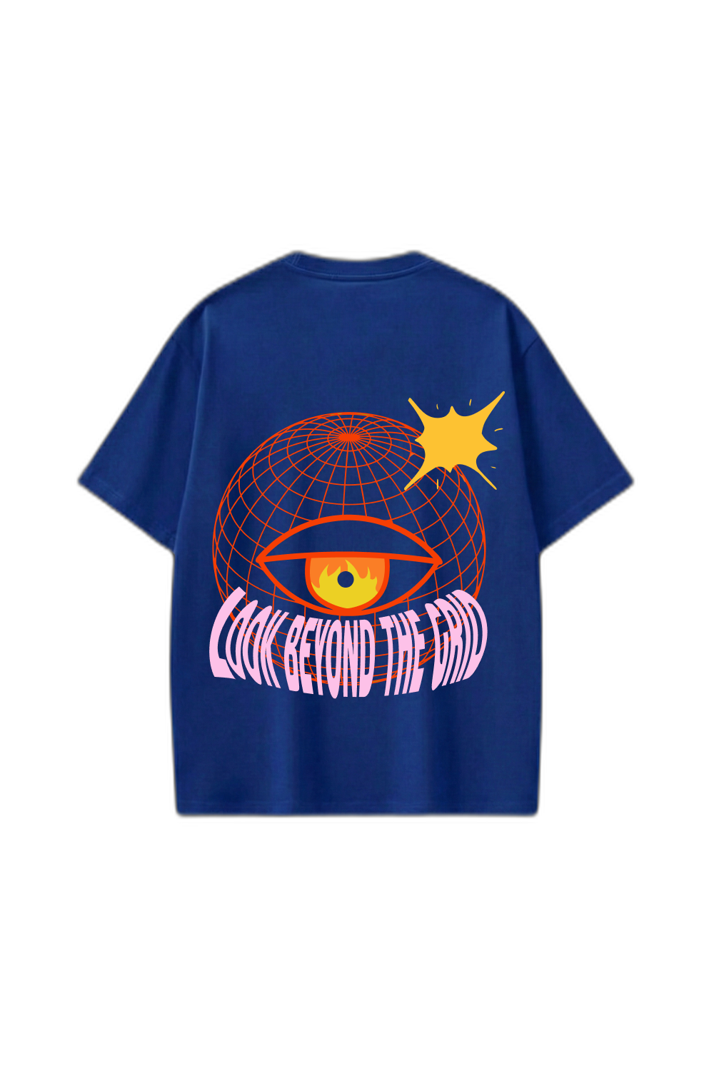 Smiling Cat- Look Beyond the Grid (Dark Blue)Tshirt