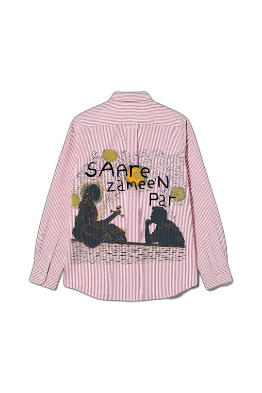 Smiling Cat- Saare Zameen Par Striped Shirt