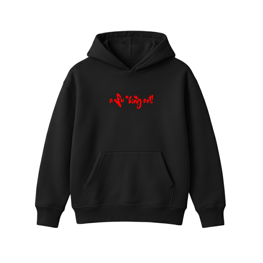 I Am A fucking Art Black Oversized Hoodie