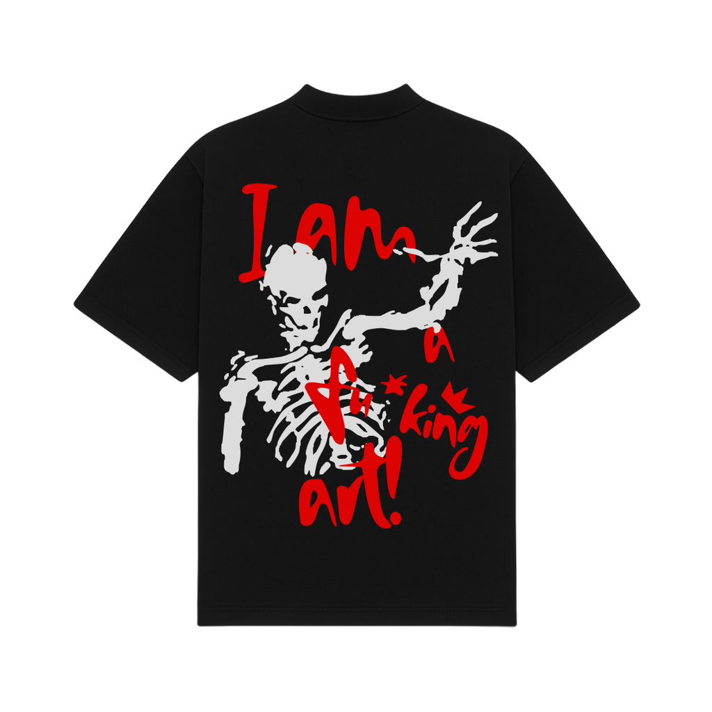 I Am A Fucking Art Black Oversized T-Shirt