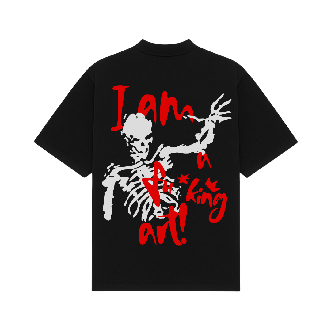 I Am A Fucking Art Black Oversized T-Shirt