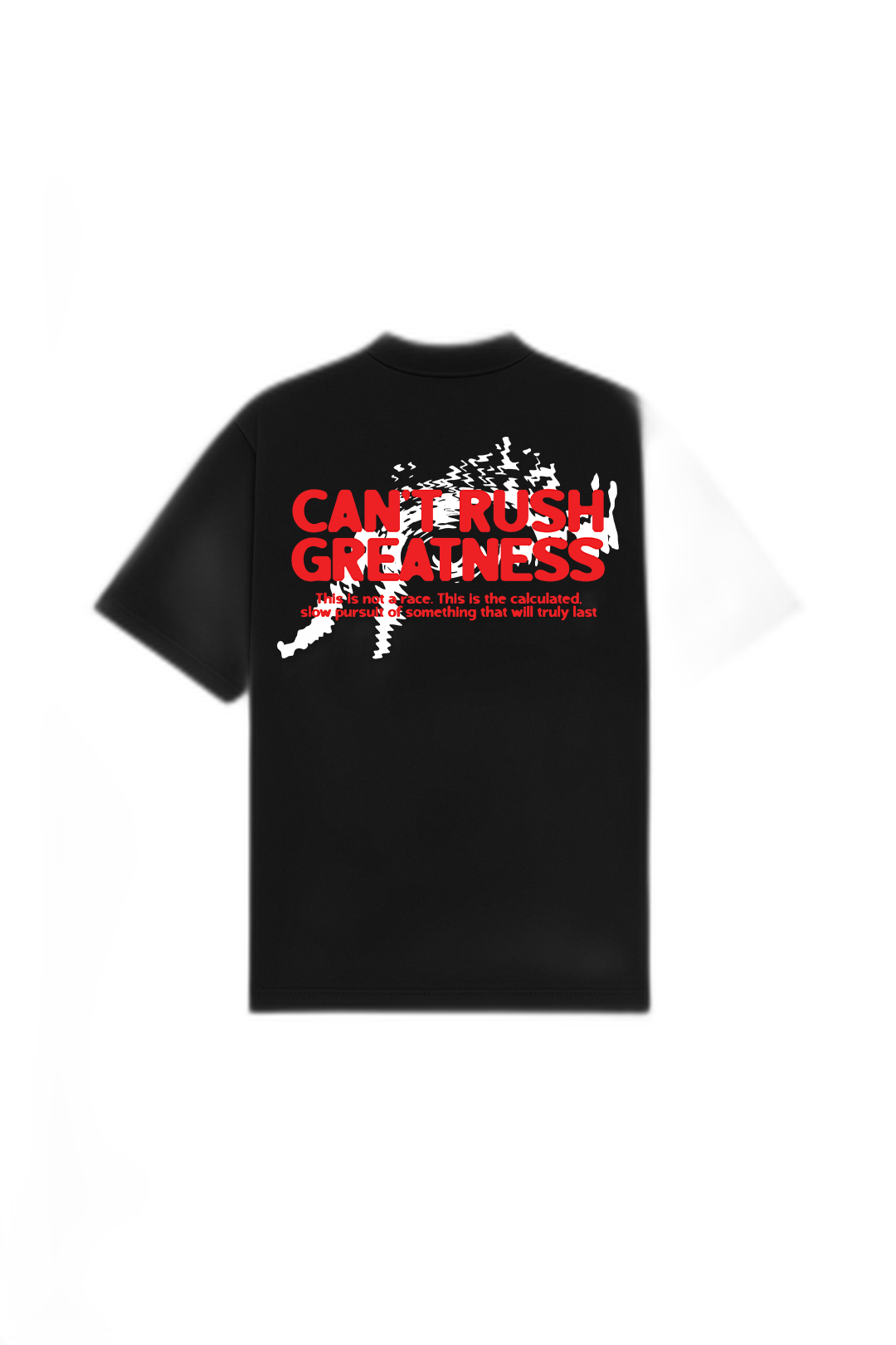 Can't Rush Greatness Black Oversized T-Shirt