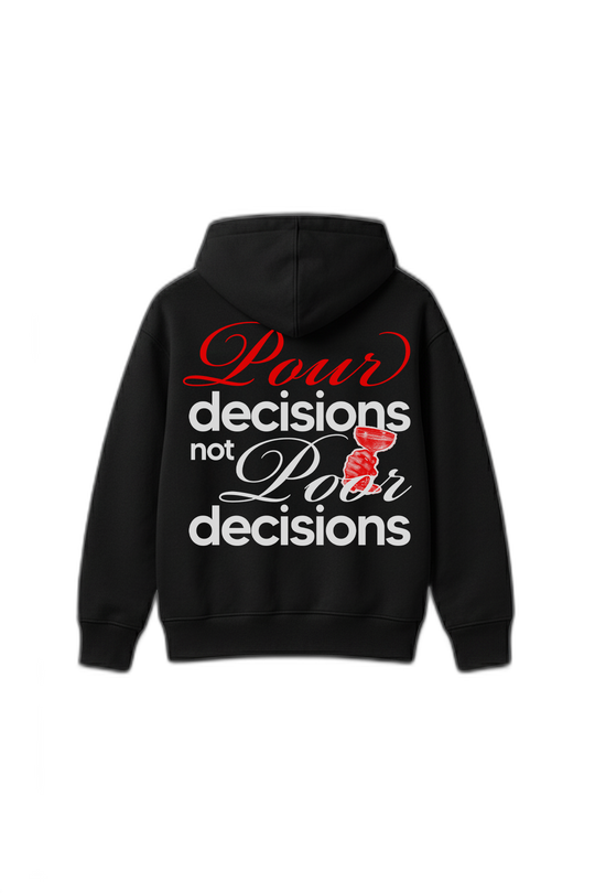 Pour Decisions Black Oversized Hoodie