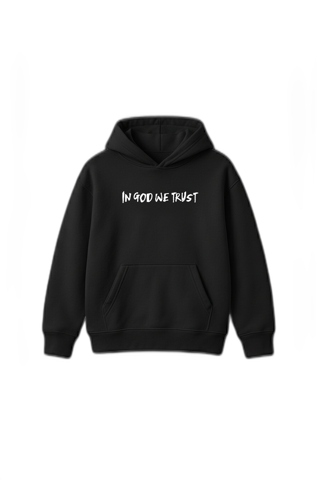 In God We Trust Black Oversized Hoodie