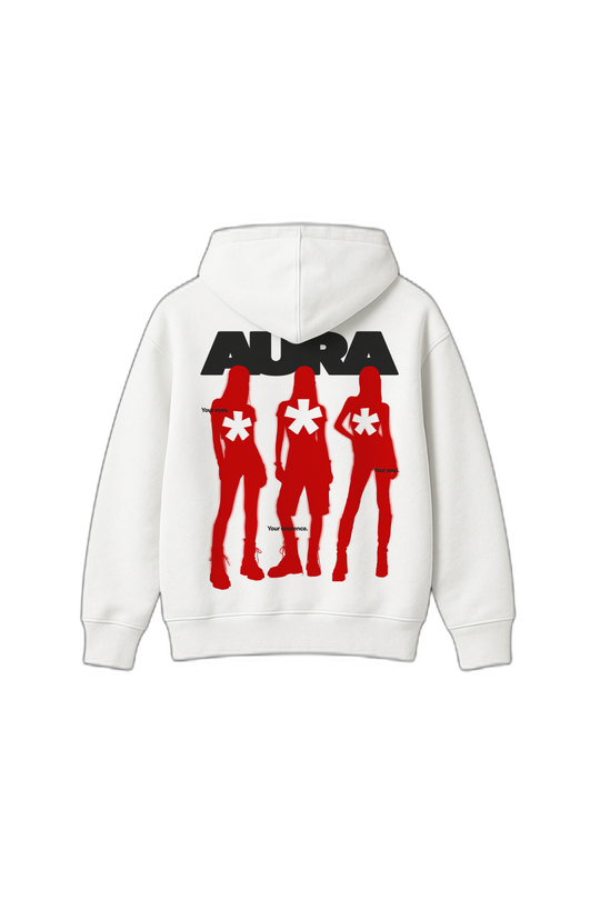 Aura White Oversized Hoodie