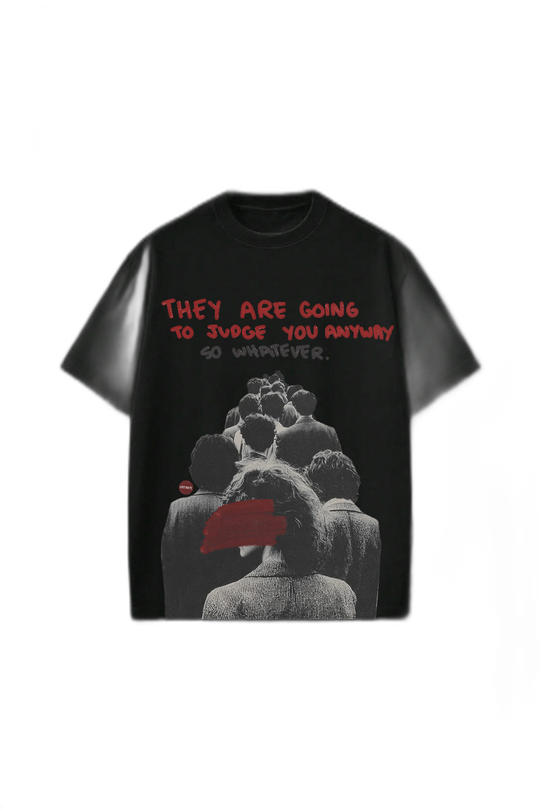 Smiling Cat- They Are Going to Judge Tshirt(Black)