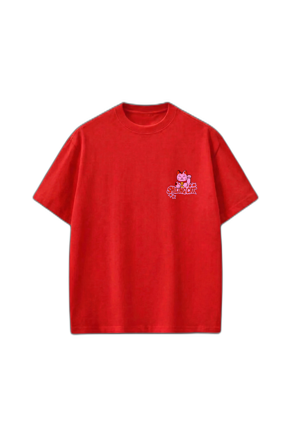 Smiling Cat- What to Do_ (Red)Tshirt