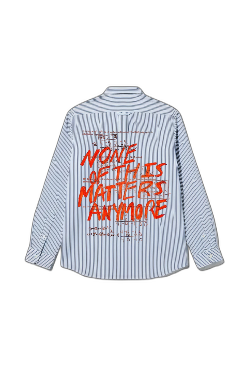 Smiling Cat- None of This Matters Anymnore Striped Shirt