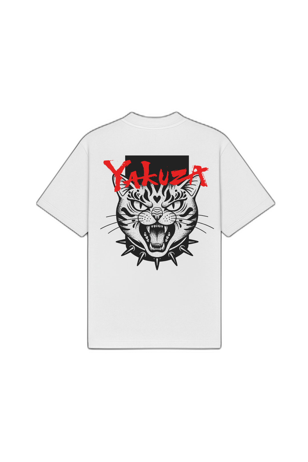 Yakuza Cat White Oversized T-Shirt