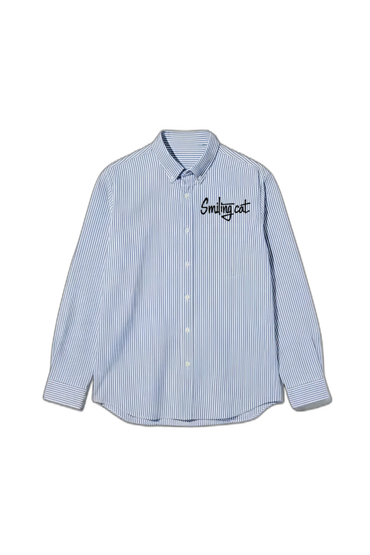 Smiling Cat- None of This Matters Anymnore Striped Shirt