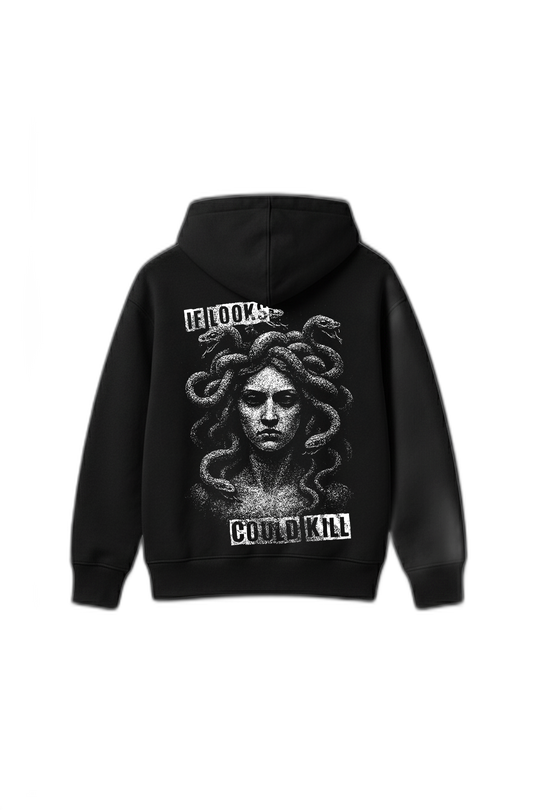 If Looks Could Kill Black Oversized Hoodie
