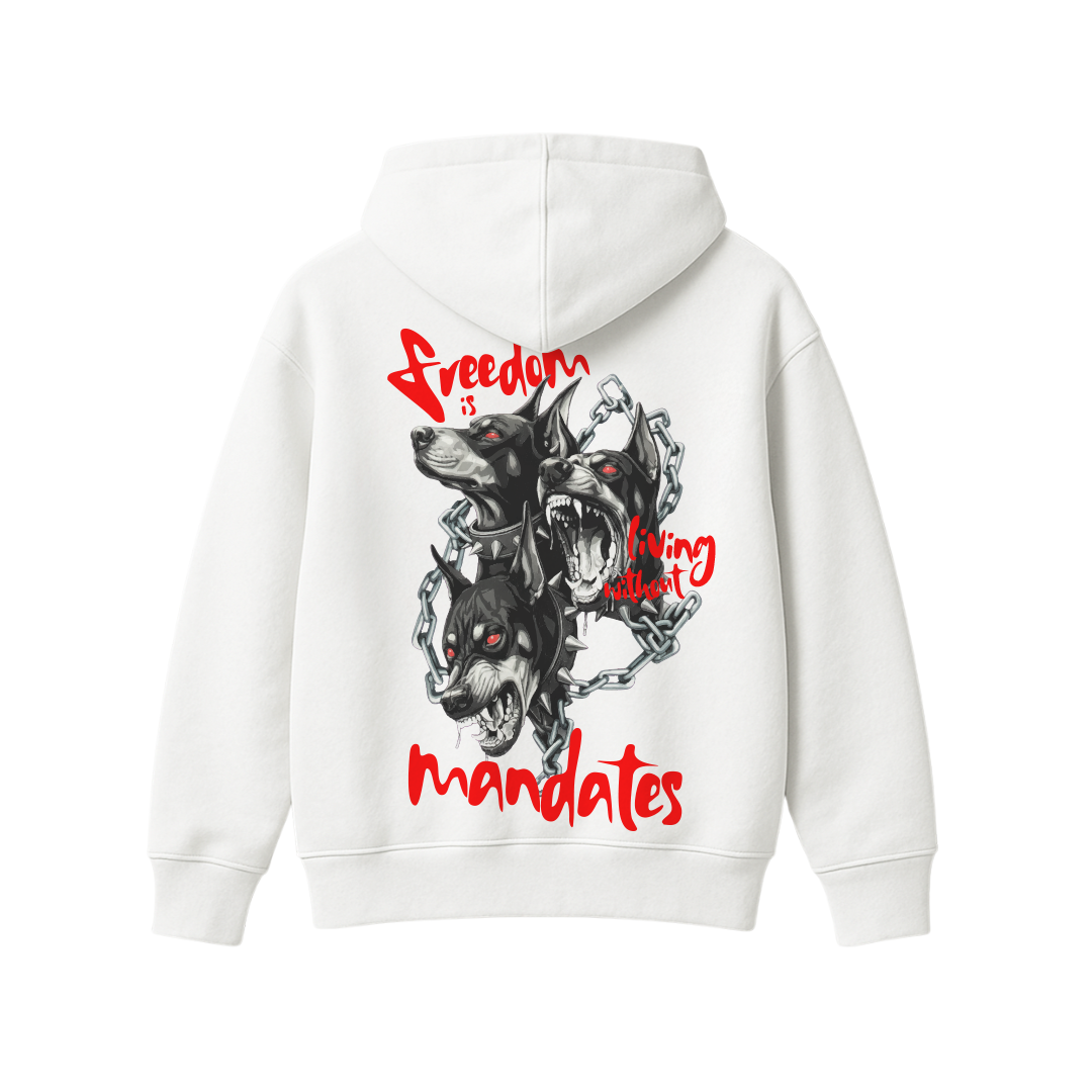 Freedom White Oversized Hoodie