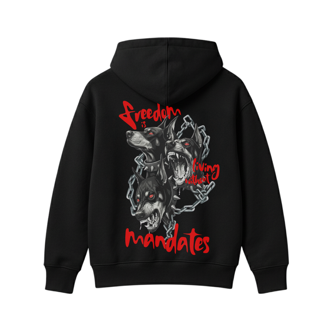 Freedom Black Oversized Hoodie