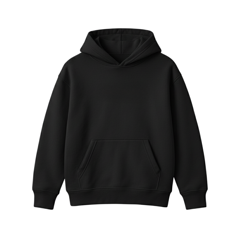 Aura Black Oversized Hoodie