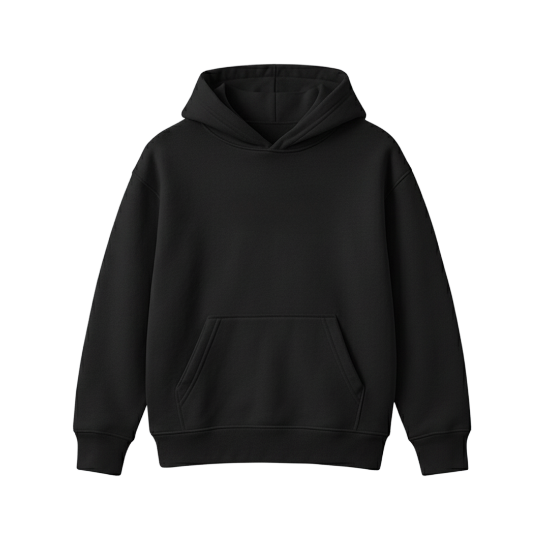 Aura Black Oversized Hoodie