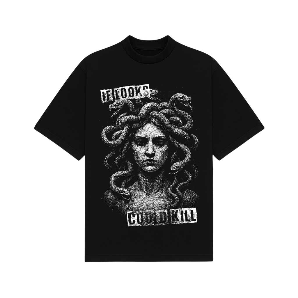 If Looks Could Kill Black Oversized T-Shirt