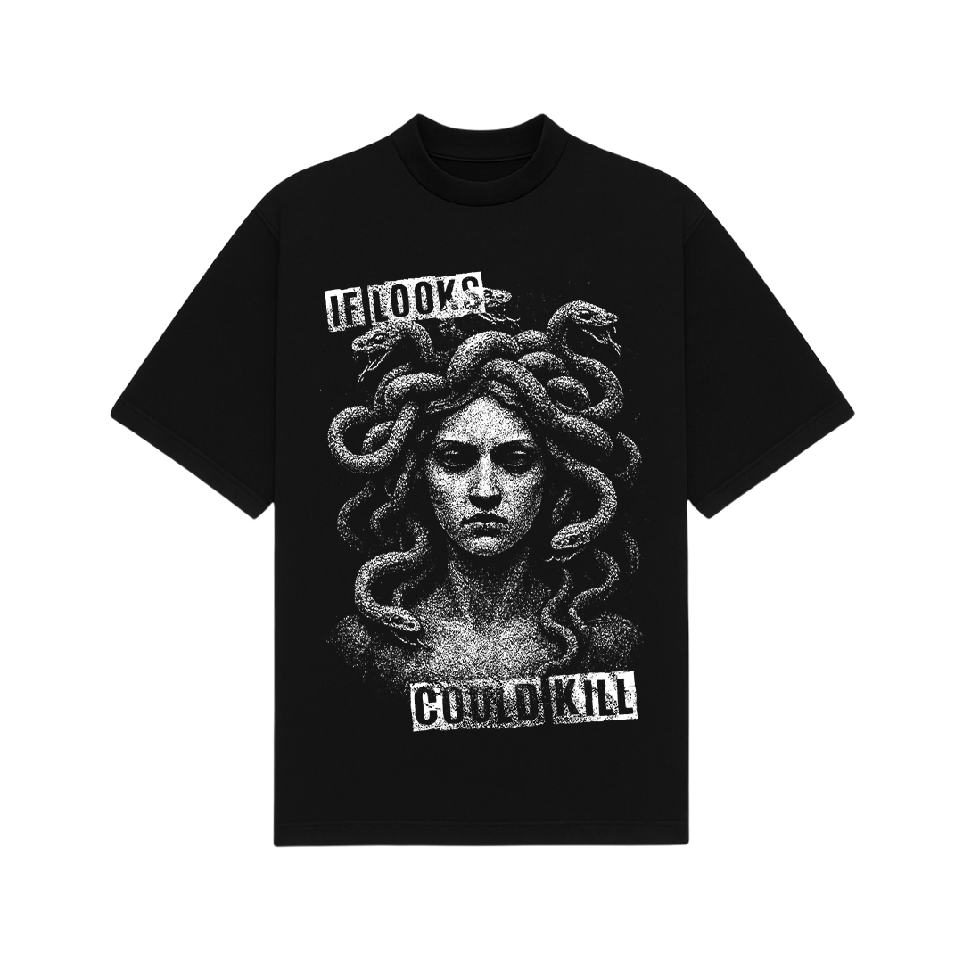 If Looks Could Kill Black Oversized T-Shirt
