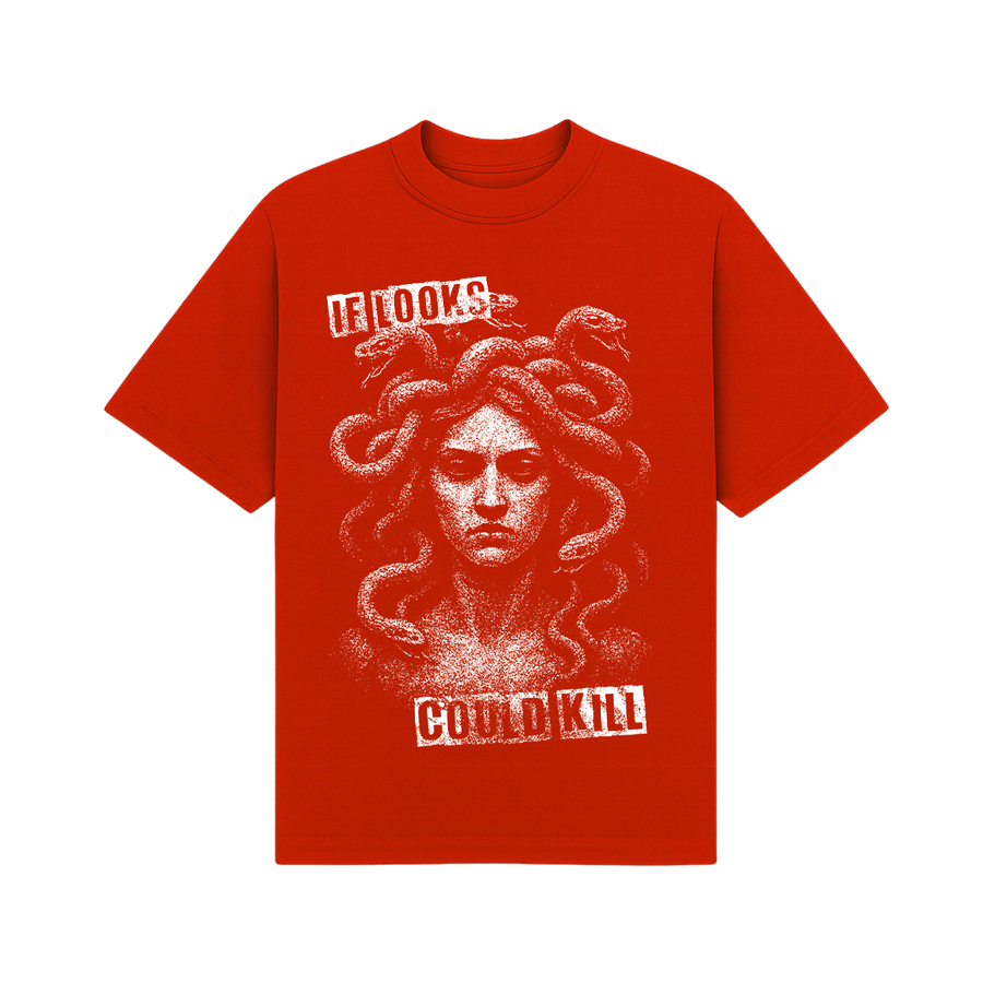 If Looks Could Kill Red Oversized T-Shirt