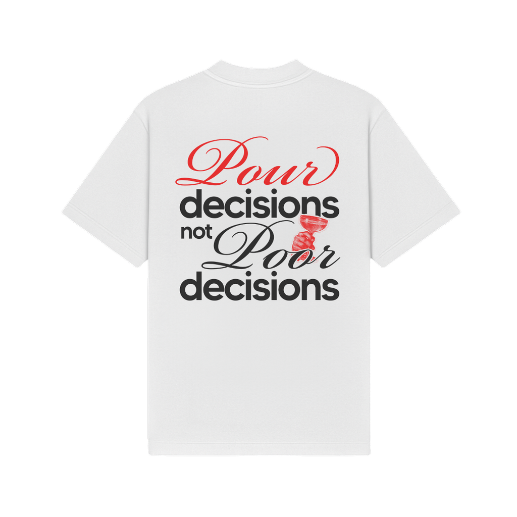 Pour Decisions White Oversized T-Shirt