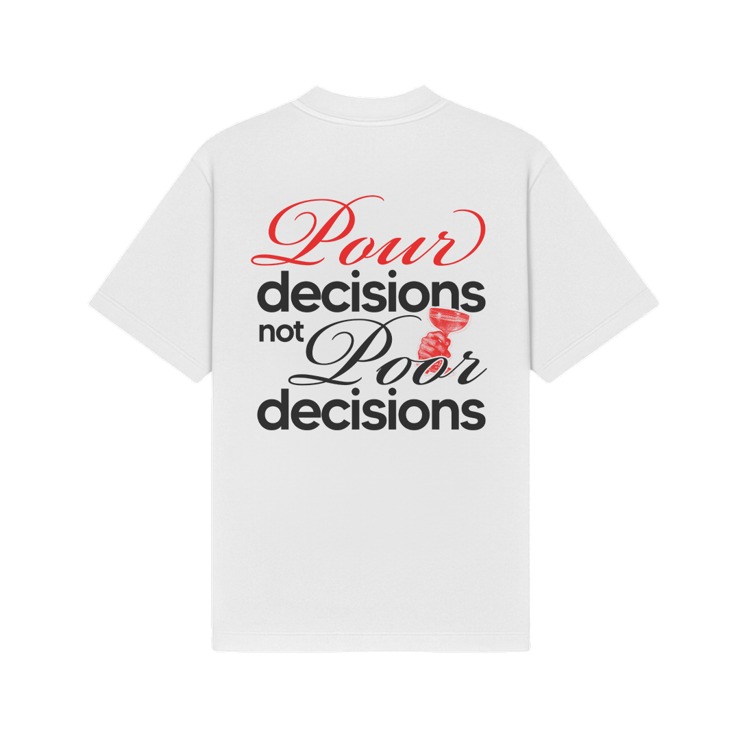 Pour Decisions White Oversized T-Shirt