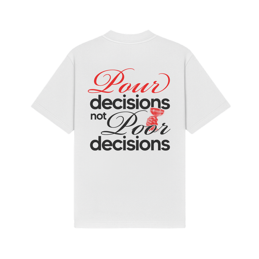 Pour Decisions White Oversized T-Shirt