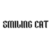 smiling cat logo white on black